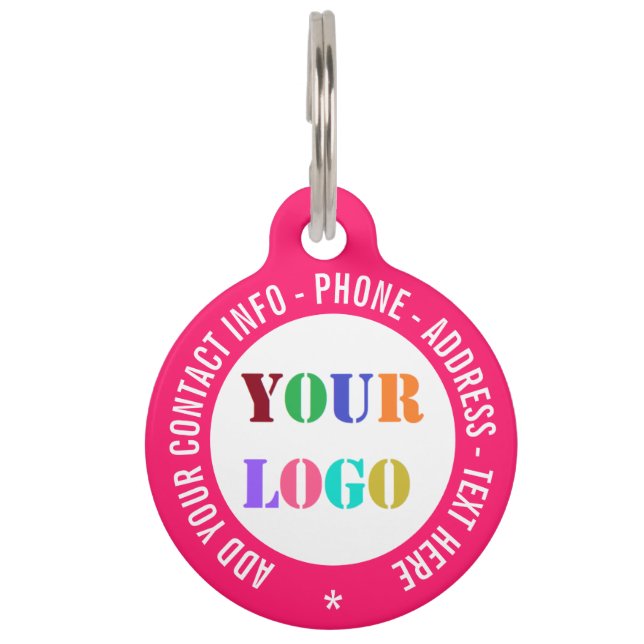 Design Ihres eigenen Logos oder Fotos Text Name Pe Haustiermarke (Rückseite)