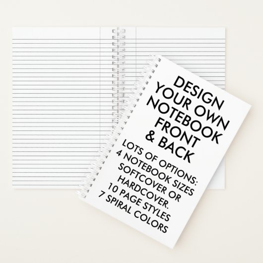 Design Ihres eigenen Spiralnotebooks 5.5" x 8.5" Notizblock (Innen)