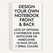 Design Ihres eigenen Spiralnotebooks 5.5" x 8.5" Notizblock (Vorderseite)