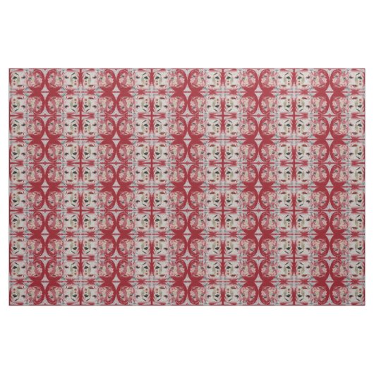 Design III: Rot und Creme Stoff (Yard (91,4 cm))