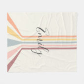 Design im Retro-Stil Fleecedecke (Vorderseite (Horizontal))