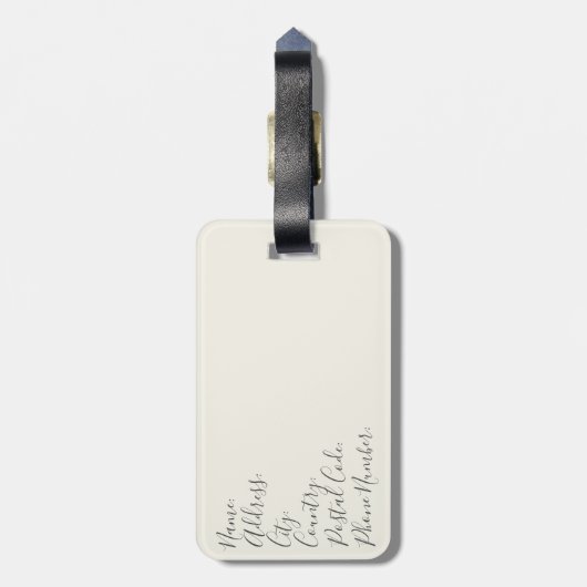 Design im Retro-Stil Gepäckanhänger (Rückseite vertikal)