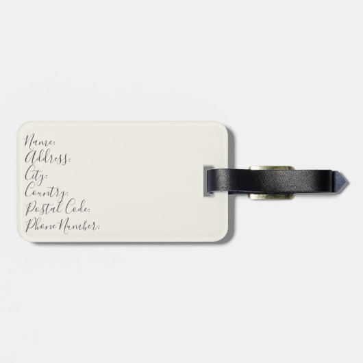 Design im Retro-Stil Gepäckanhänger (Rückseite horizontal)