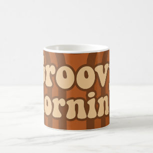 Design im Stil der 70er mit orange-braunem geometr Kaffeetasse