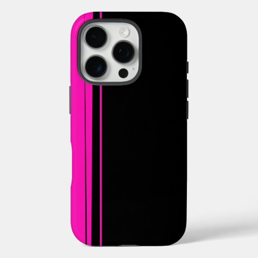 Design in Rosa und Schwarz Case-Mate iPhone Hülle (Rückseite)