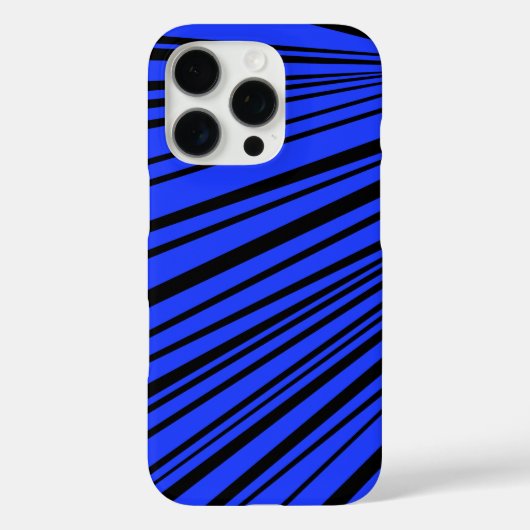 Design in Schwarz und Blau Case-Mate iPhone Hülle (Rückseite)