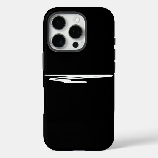 Design in Schwarz und Weiß Case-Mate iPhone Hülle (Rückseite)