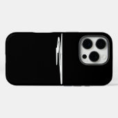 Design in Schwarz und Weiß Case-Mate iPhone Hülle (Rückseite (Horizontal))