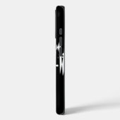 Design in Schwarz und Weiß Case-Mate iPhone Hülle (Rückseite / Links)