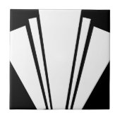 Design in Schwarz und Weiß Fliese (Vorderseite)