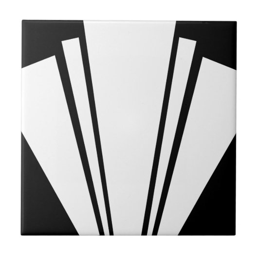 Design in Schwarz und Weiß Fliese (Vorderseite)