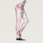 Design in Weiß und Rot Leggings (Rechts)