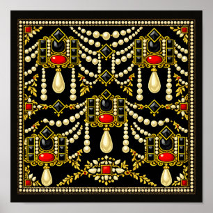 Design inspiriert von Mary Queen of Scots Jewels Poster