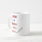 Design Is Thinking Made Visual – Minimal Graphic D Kaffeetasse (Vorderseite Links)