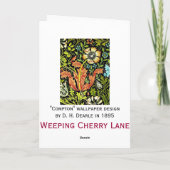 Design-Karte für Vintage Blumengärten Karte (Rückseite)