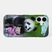 Design Katze und Panda iPhone 16 Hülle (Rückseite (Horizontal))