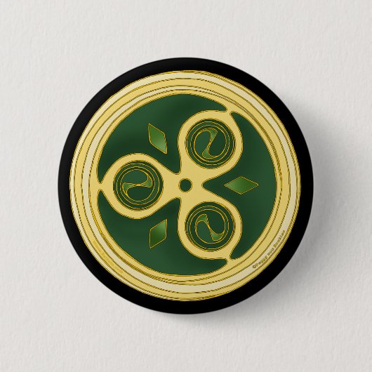 Design keltischer Button und Tasten für grüne Spir (Vorderseite)