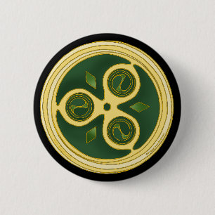 Design keltischer Button und Tasten für grüne Spir