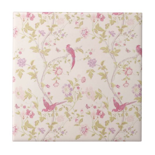 Design-Keramik für Orientalische Vögel und Branche Fliese (Vorderseite)