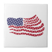 Design-Keramik für rote blaue Fahnen Fliese (Vorderseite)