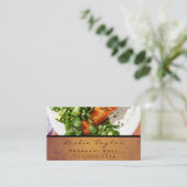 Design-Koch-Catering für das Abendessen Visitenkarte (Stehend Vorderseite)
