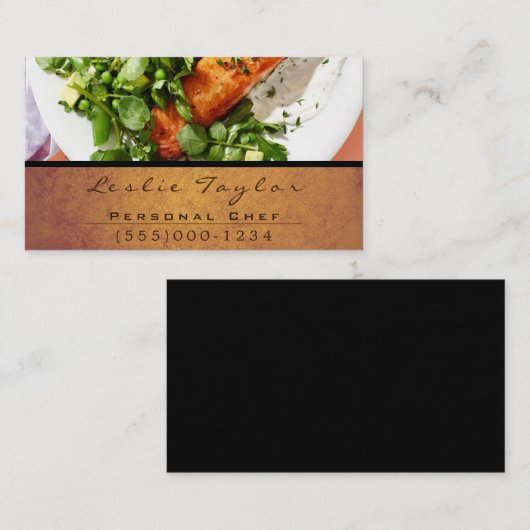 Design-Koch-Catering für das Abendessen Visitenkarte (Vorne/Hinten)