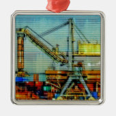 Design Kran Silbernes Ornament (Vorne)