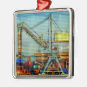 Design Kran Silbernes Ornament (Links)