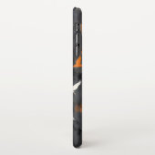 Design künstlerischer Vögel und Blume iPhone Hülle (Linke Seite)