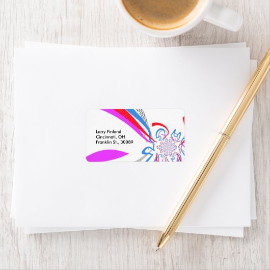 Design-Label mit modernem Stil Adressaufkleber (Insitu)