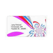 Design-Label mit modernem Stil Adressaufkleber (Vorne)