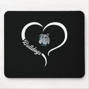 Design-Landkreis-Bulldogs-Logo Halbherz-Slogan Hs Mousepad