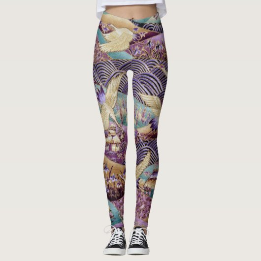 Design-Leggings für japanische Kunstdruckmuster Leggings (Vorderseite)