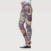 Design-Leggings für japanische Kunstdruckmuster Leggings (Links)