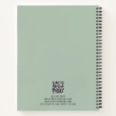 Design-Logo für Schwarz/Weiß-Grün Notizblock (Rückseite)