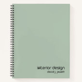 Design-Logo für Schwarz/Weiß-Grün Notizblock (Vorderseite)