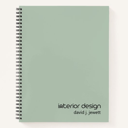 Design-Logo für Schwarz/Weiß-Grün Notizblock (Vorderseite)