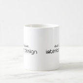 Design-Logo für Schwarz/Weiß Kaffeetasse (Mittel)