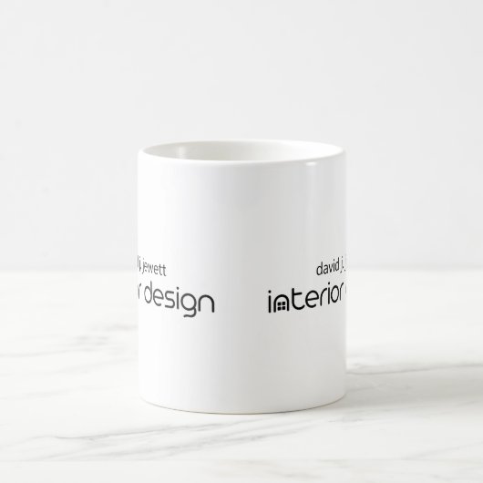 Design-Logo für Schwarz/Weiß Kaffeetasse (Mittel)