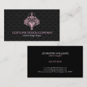 Design-Logo für schwarze und rosa Kostüme Visitenkarte (Vorne/Hinten)
