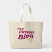 Design-Logos für Diva Sassy-Autoren, nicht Fiktion Jumbo Stoffbeutel (Rückseite)