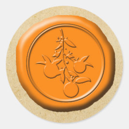 Design-Magnet für Orange Wax Siegel OFMD Branchen Runder Aufkleber