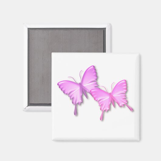Design Magnet für rosa Schmetterlinge (Vorderseite/Rückseite)