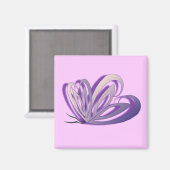 Design Magnet für Schmetterlingsherz (Vorderseite/Rückseite)