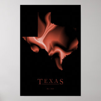 Design Map Poster von Texas