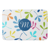 Design mehrfarbiger Blätter (Personalisiert) Badematte (Vorderseite)