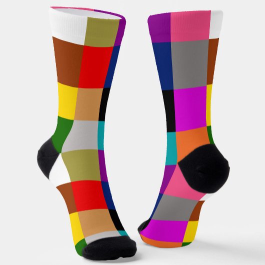 Design mehrfarbiger, feiner Farbblöcke Socken