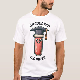 Design mit Abschluss-Pun für Chemie mit Messzylind T-Shirt
