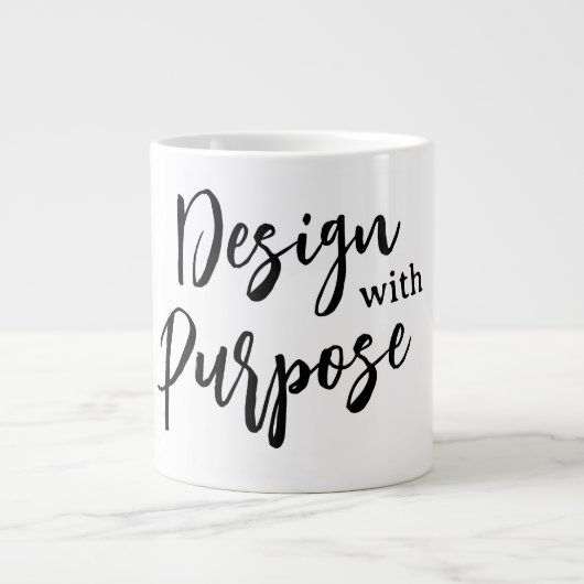 Design mit Absicht Jumbo-Tasse (Vorderseite)