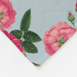 Design mit alten rosa Rosen Fleecedecke